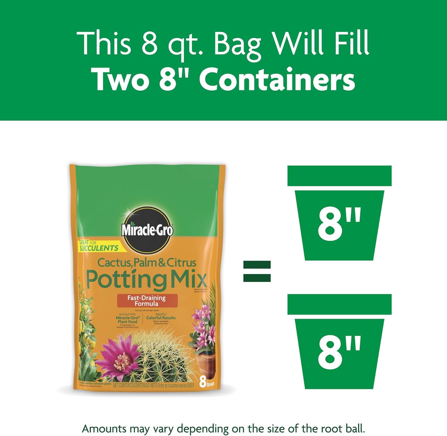 image:imageMiracleGro Cactus Palm amp Citrus Potting Mix 8 qt1Pack