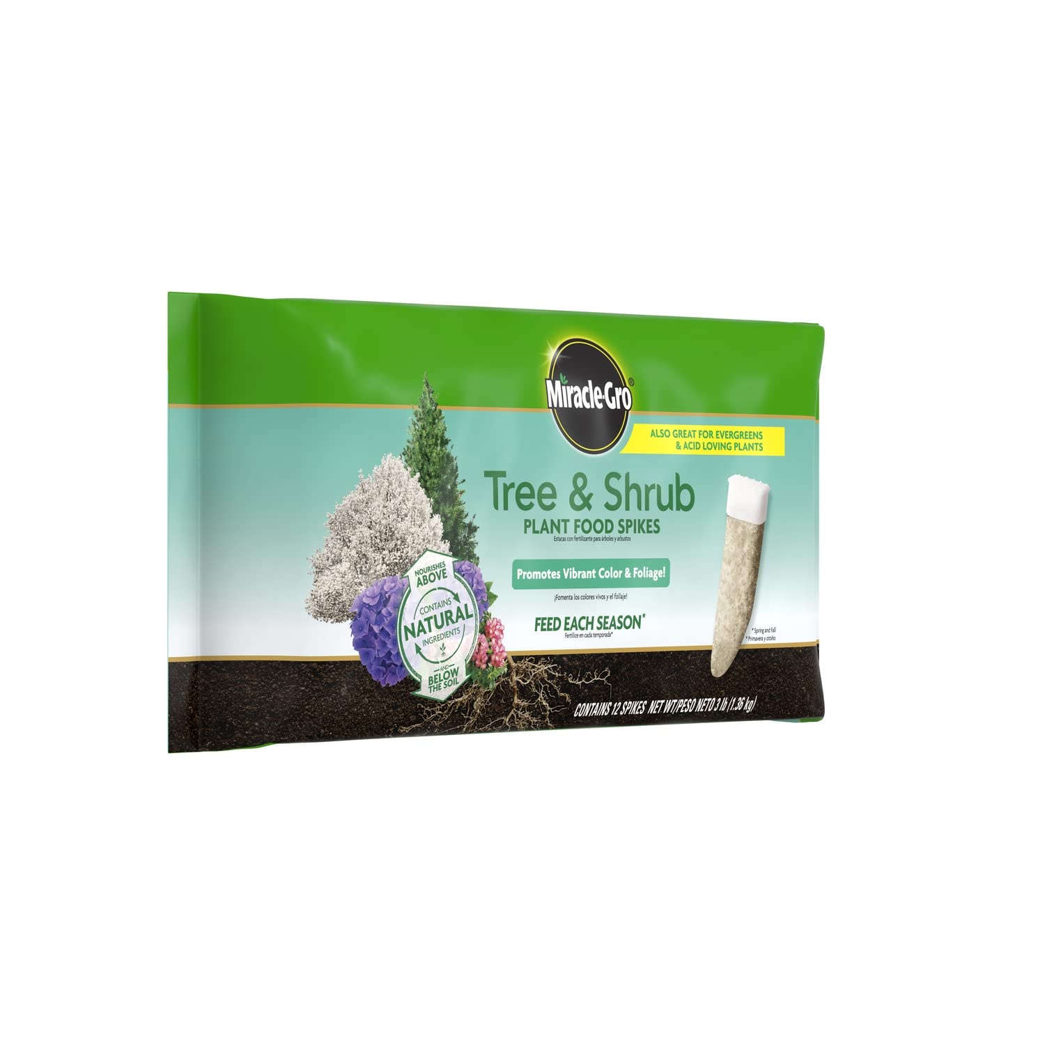 image:imageMiracleGro Fruit amp Citrus Plant Food Spikes 12 Spikes 3 lbTree Shrub 2Pack