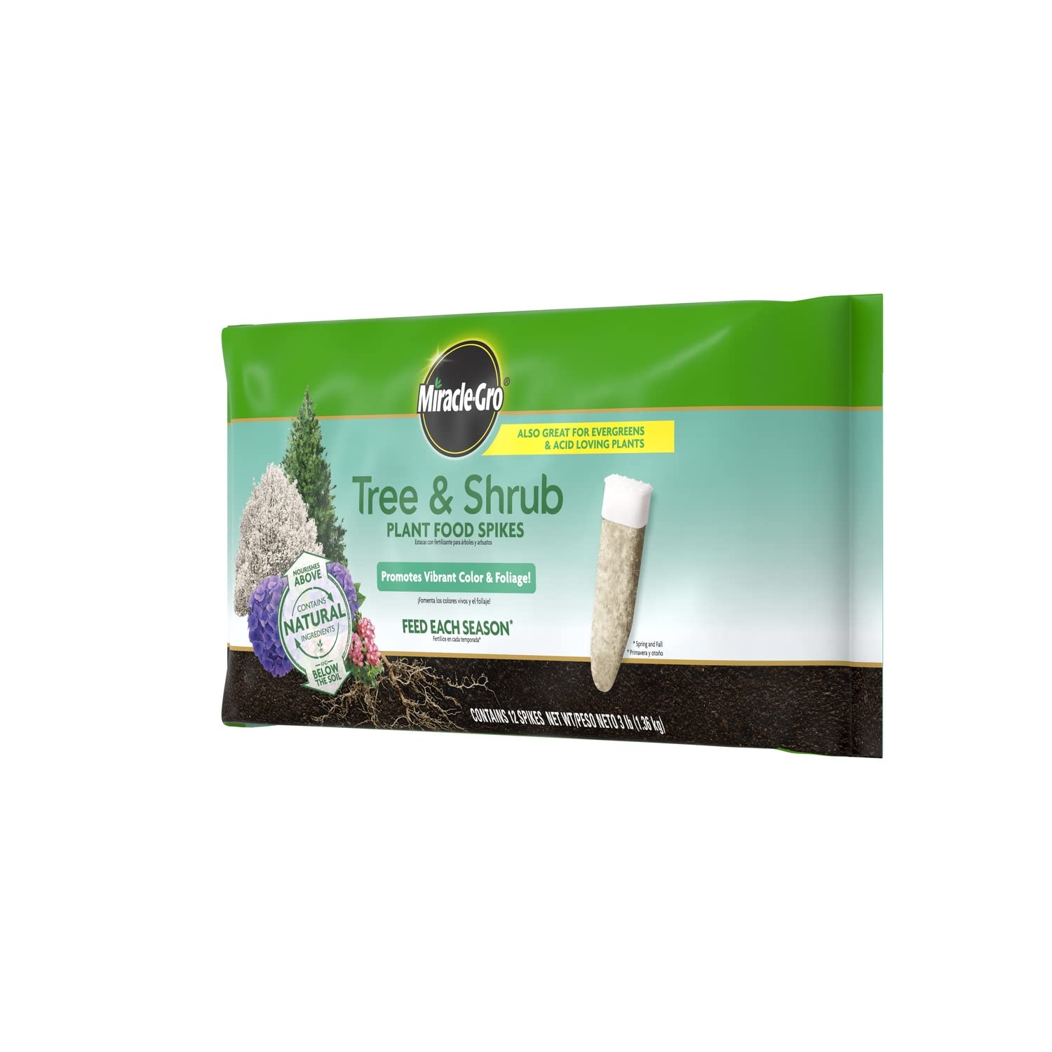 image:imageMiracleGro Fruit amp Citrus Plant Food Spikes 12 Spikes 3 lbTree Shrub 2Pack