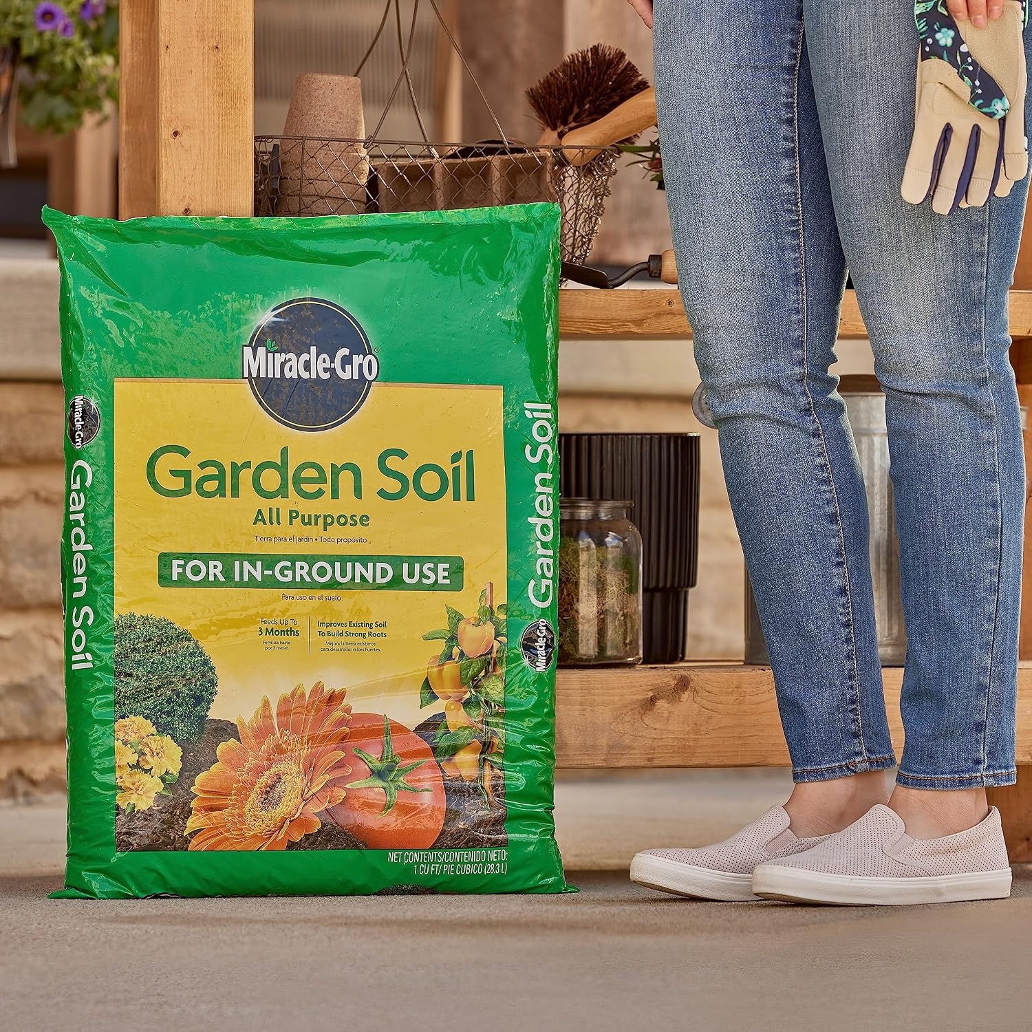 image:imageMiracleGro Garden Soil All Purpose Bulk Pallet for InGround Use Feeds up to 3 Months Amends Vegetable Flower and Plant Beds 1 cu ft Bags Pallet of 60Pallet