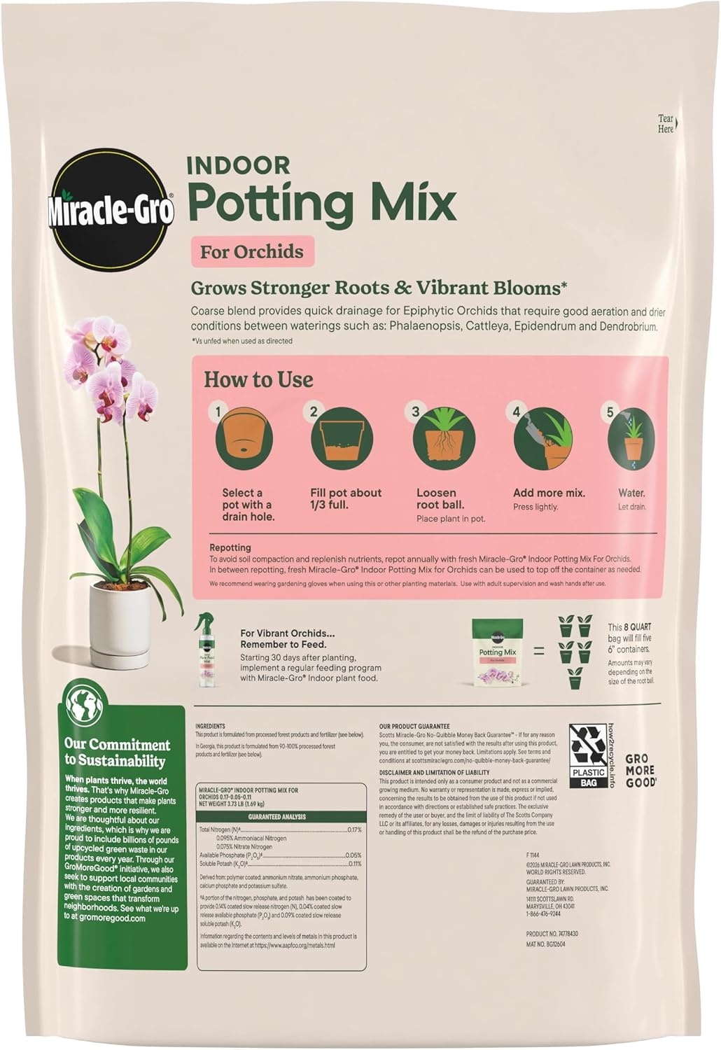 image:imageMiracleGro Indoor Potting Mix for Orchids 8 qt 2PackPlant Food Mist Bundle
