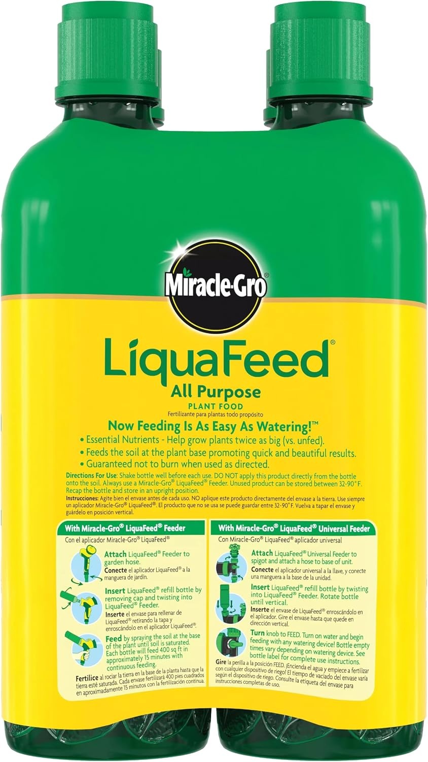 image:imageMiracleGro LiquaFeed All Purpose Plant Food Advance Starter KitRefill 4Pack