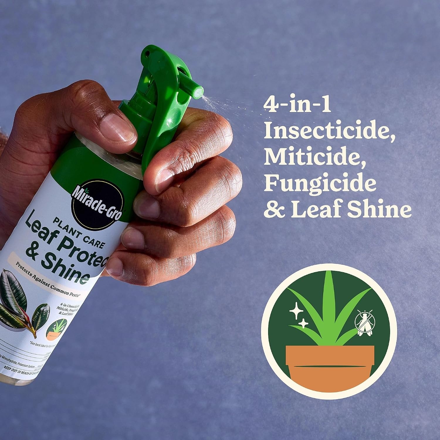image:imageMiracleGro Plant Care Gnat Control Plant Food 4 PacketsLeaf Protect Shine