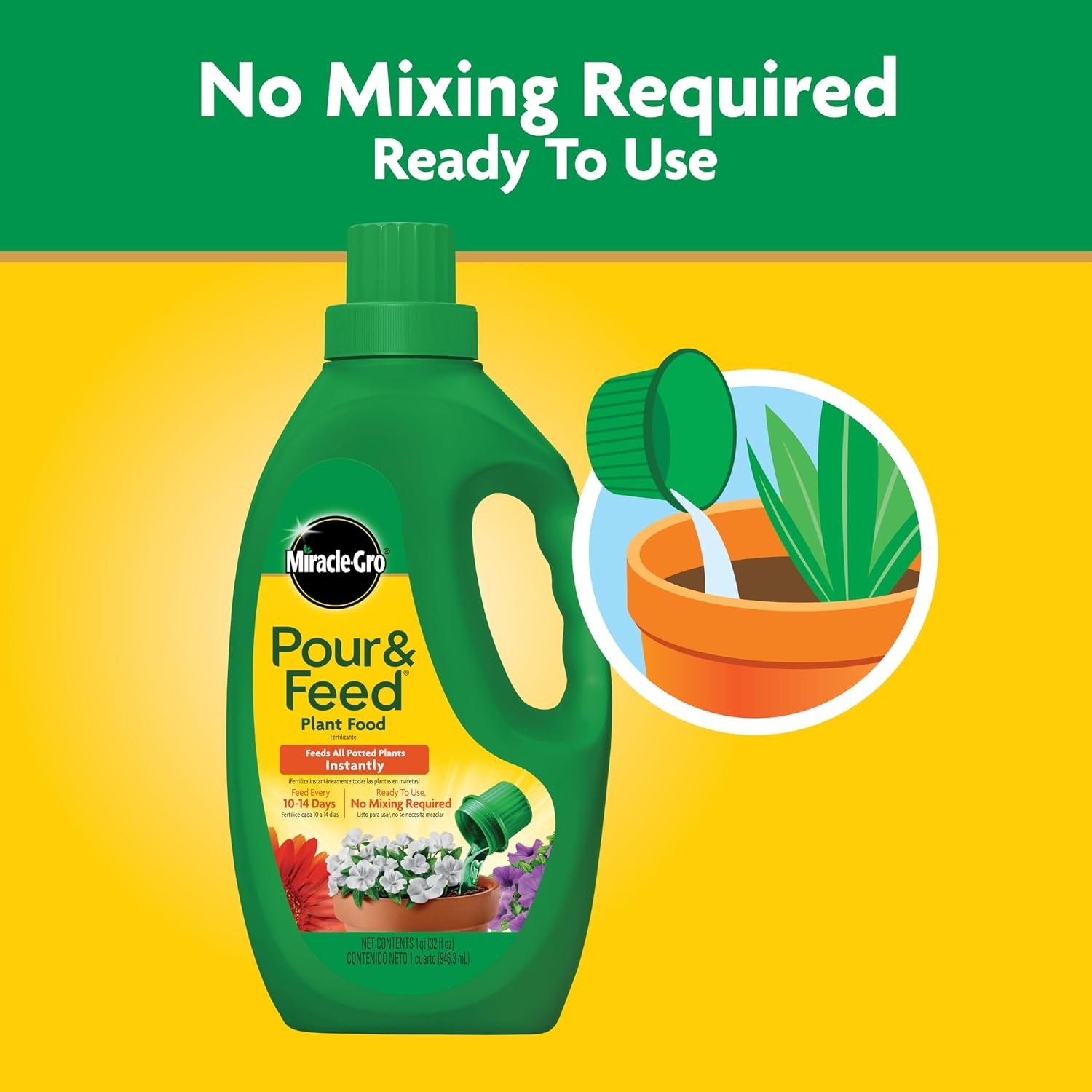 image:imageMiracleGro Pour amp Feed Plant Food 32 fl oz32 oz Single