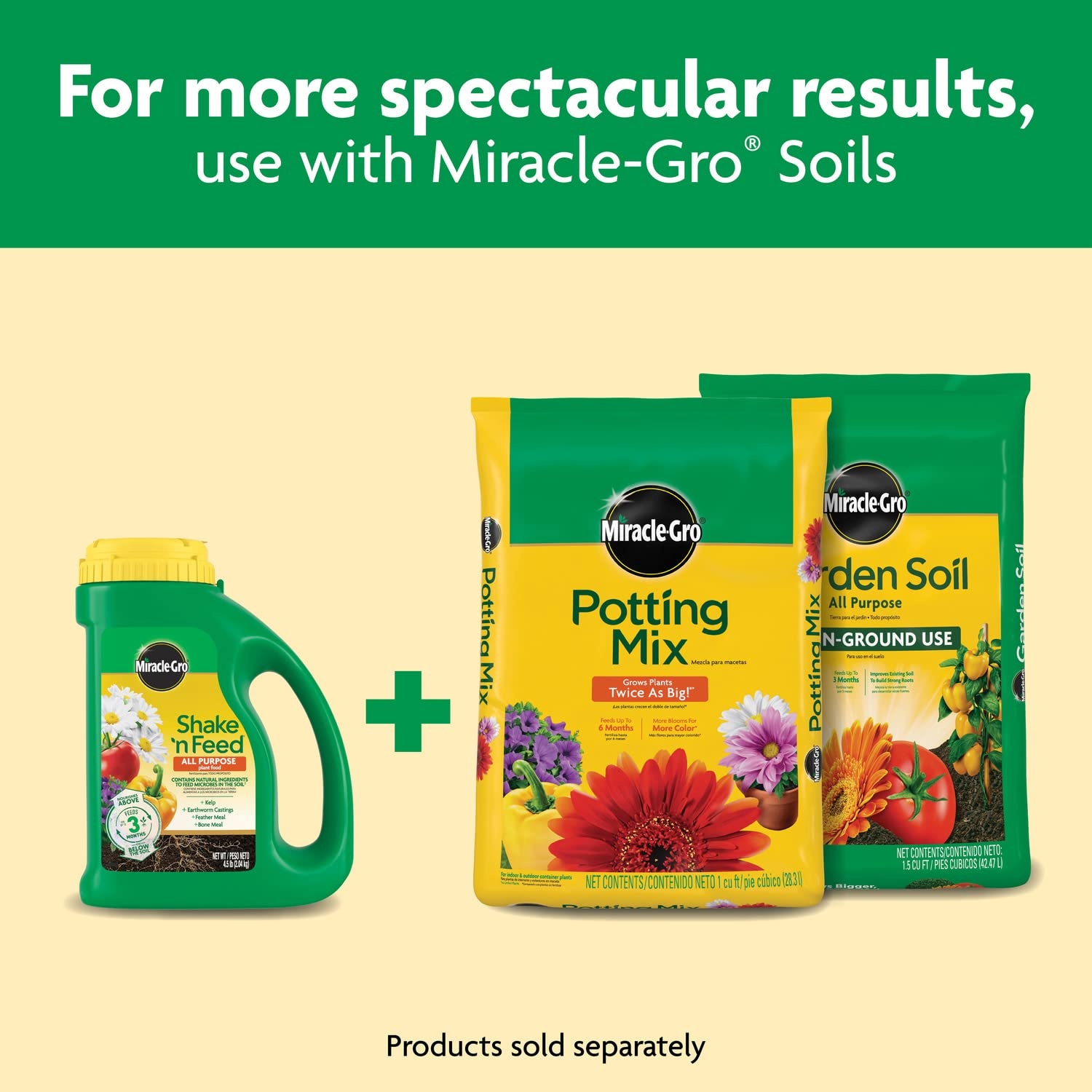 image:imageMiracleGro Shake N Feed All Purpose Plant Food 1 lb45 lb Pack of 6