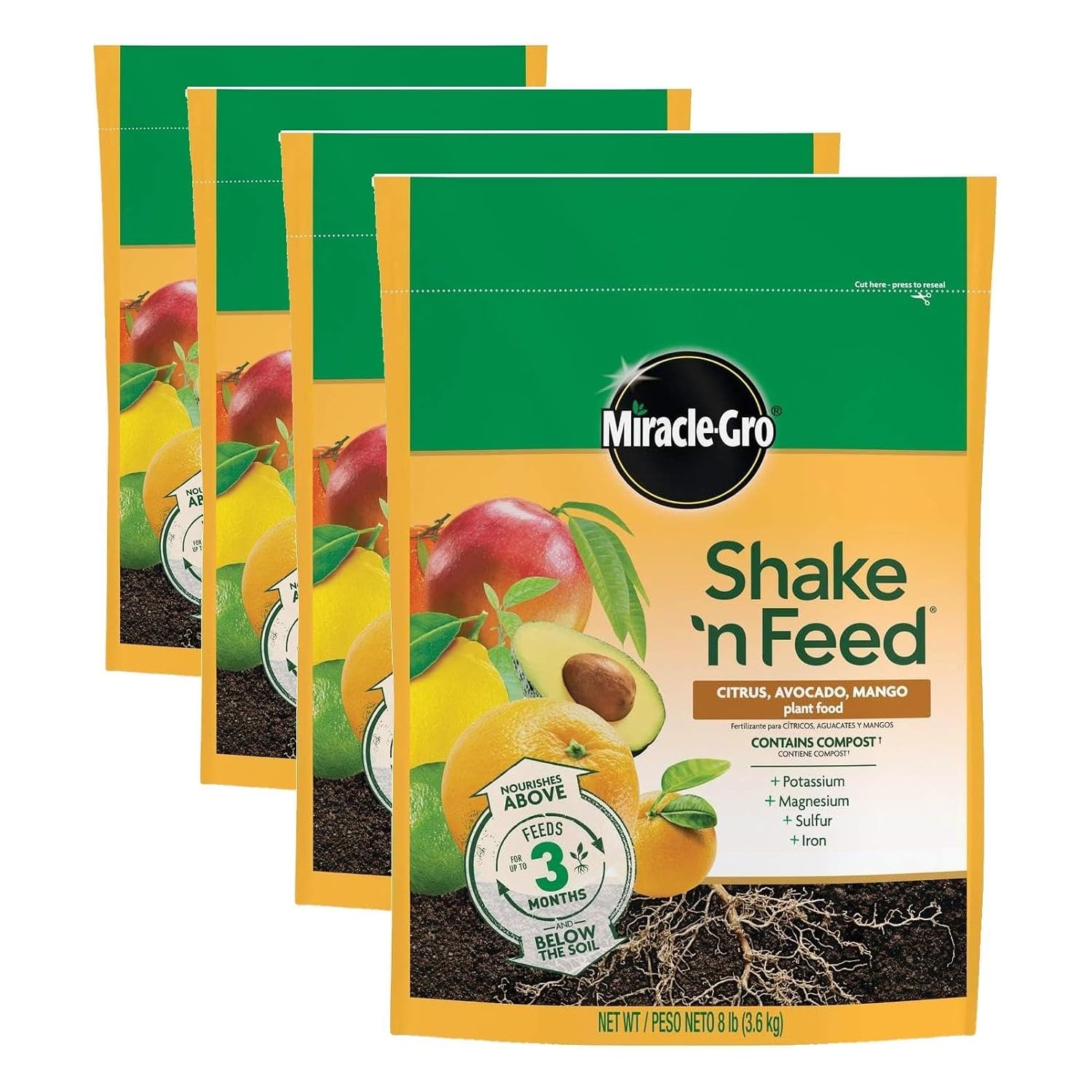 image:imageMiracleGro Shake N Feed All Purpose Plant Food 1 lb8 lb Pack of 4