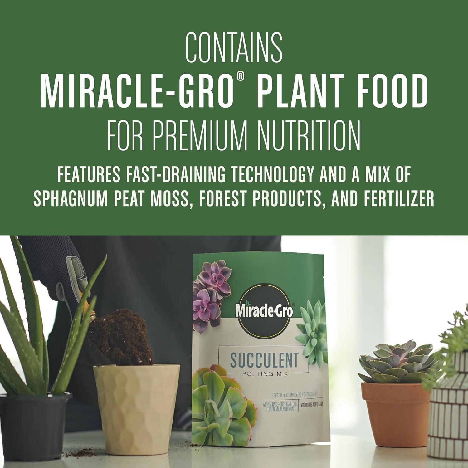 image:imageMiracleGro Succulent Potting Mix 4 qt1 Pack