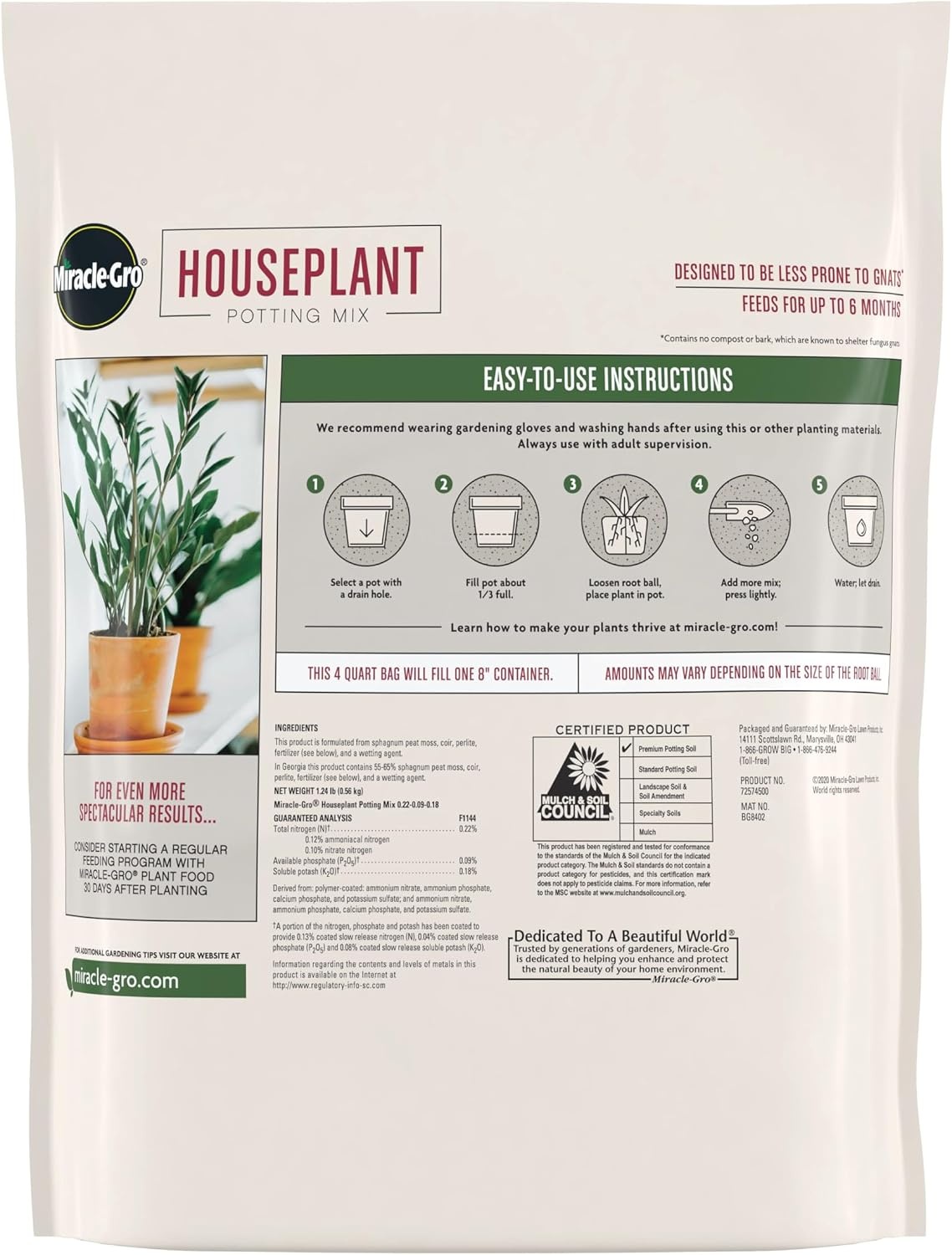 image:imageMiracleGro Succulent Potting Mix 4 qt1 Pack