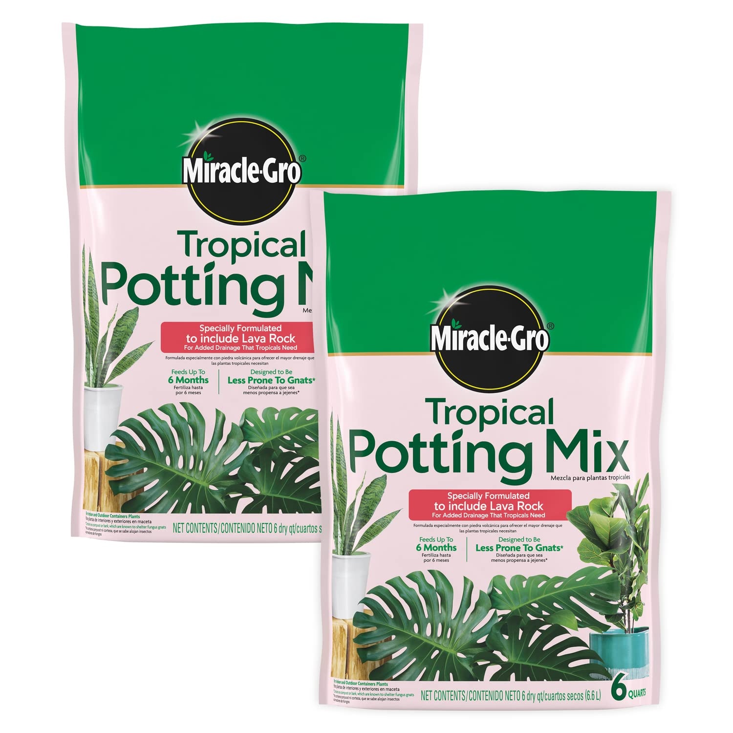 image:imageMiracleGro Tropical Potting Mix 6 qt 2Pack2 Pack