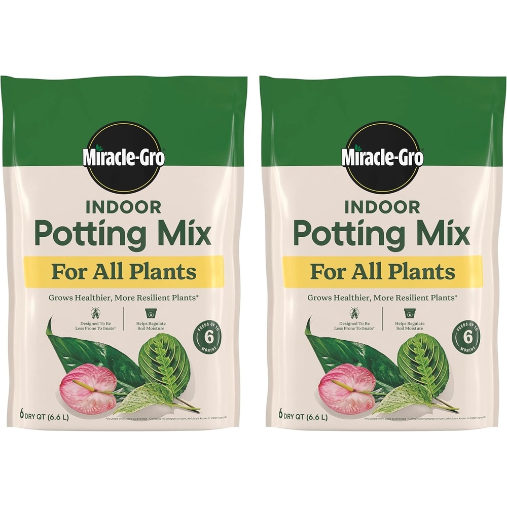 image:imageMiracleGro Indoor Potting Mix for All Plants 16 qt 2Pack6 qt 2Pack