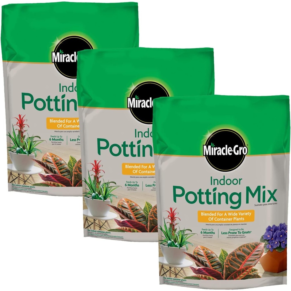 image:imageMiracleGro Indoor Potting Mix for All Plants 16 qt 2Pack6 qt 3Pack