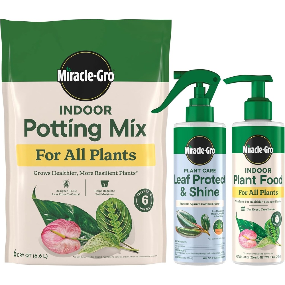 image:imageMiracleGro Indoor Potting Mix for All Plants 16 qt 2Pack6 qt Care Bundle