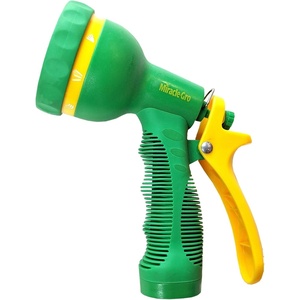 Miracle-Gro 9-Pattern Garden Hose Nozzle – Heavy-Duty, High-Pressure Hose Nozzle with Ergonomic Grip and Adjustable Spray Settings for Gardening, Cleaning, and Outdoor Use(9-Pattern Hose Nozzle)
