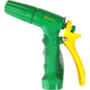 Miracle-Gro 9-Pattern Garden Hose Nozzle – Heavy-Duty, High-Pressure Hose Nozzle with Ergonomic Grip and Adjustable Spray Settings for Gardening, Cleaning, and Outdoor Use(Straight Spray Hose Nozzle)
