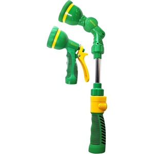 Miracle-Gro 9-Pattern Garden Hose Nozzle – Heavy-Duty, High-Pressure Hose Nozzle with Ergonomic Grip and Adjustable Spray Settings for Gardening, Cleaning, and Outdoor Use(Adjustable Hose Nozzle & Watering Wand Set)
