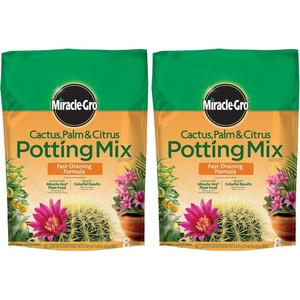 Miracle-Gro Cactus, Palm & Citrus Potting Mix, 8 qt.(2-Pack)