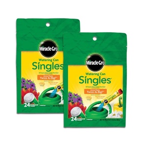 Miracle-Gro Watering Can Singles All Purpose Plant Food, 24 Packets(24 Packets (Pack of 2))